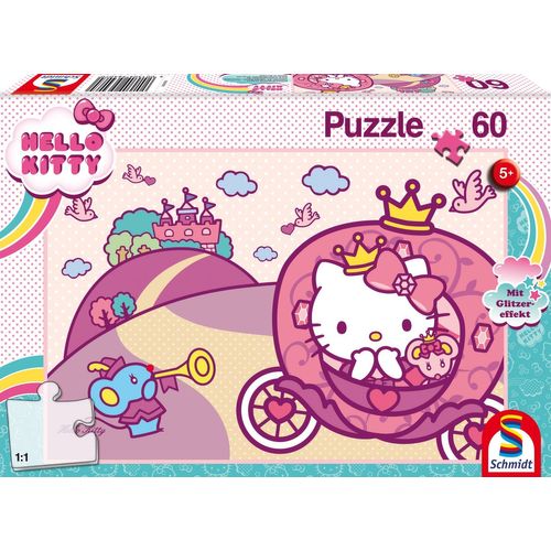 Puzzles Princesse Kitty, 60 Pcs, Effet Scintillant