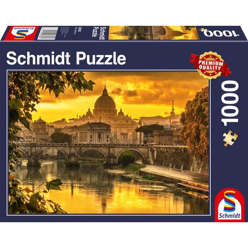 Puzzles Lumière Dorée Sur Rome, 1000 Pcs