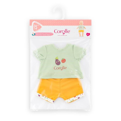 Mes Vêtements De Poupons Corolle Bb36  T-Shirt & Bermuda La Fete Du Potager
