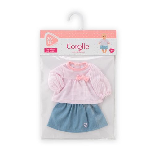 Mes Vêtements De Poupons Corolle Bb30 Top & Jupe