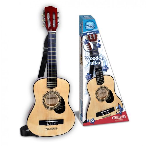 Bontempi Guitare En Bois 75 Cm Avec Sacoche Et Bandoulière