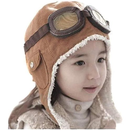 Bébé Enfant Garçon Et Fille Chaud Earmuffs Pilote Cap Aviateur Chapeau