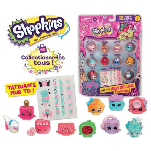 Shopkins S9 - Wild Style Sk9 Wild Style - 12 Pack (12 Shopkins + Tatouages) - Asst