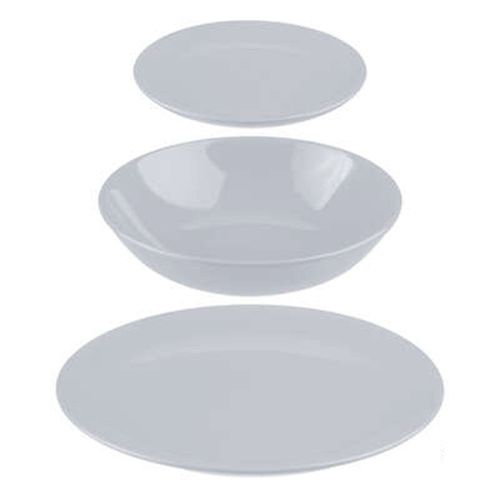Service De Table 18 Pièces "Colorama" 26cm Gris