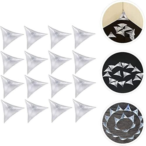100 Pcs Escalier Poussière Coins-Poussière Coins Pour Escaliers-Triangle Transparent Cristal Anti-Poussière Coin Maison Cabinet Armoire Tiroir Angle Mort Anti-Escalier
