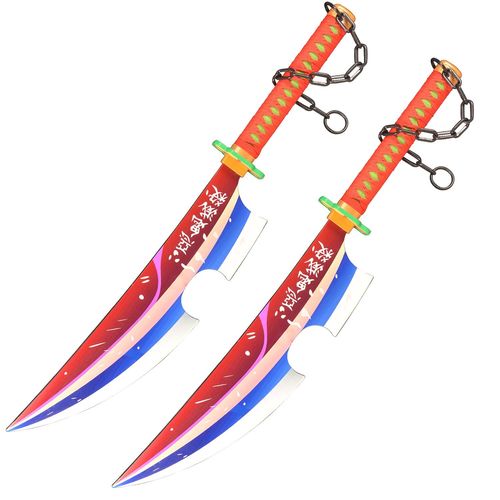 Épée Cosplay En Bambou Anime Épée, Épée Katana Demon Slayer Uzui Tengen Katana Épée 78 Cm/30.9 Pouces