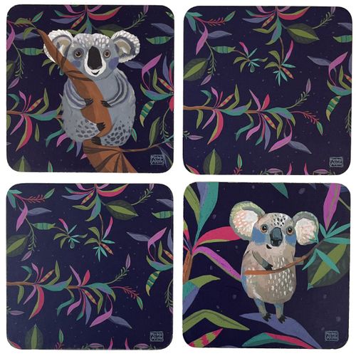 Boite De 4 Sous Verres Koala