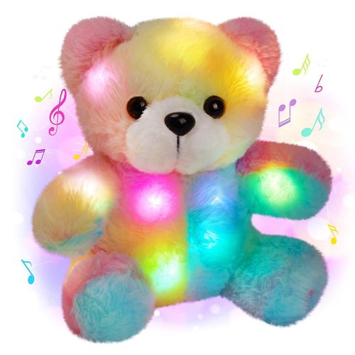 Led Plush Teddy Bear Colorful Light Up Stuffed Animal Floppy Night Lights Glow In The Dark Valentine'S Day Birthday Mother'S Day For Kids Girlfriend,