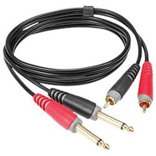 Câble bretelle adaptateur Jack 6.35mm / RCA 2m KLOTZ