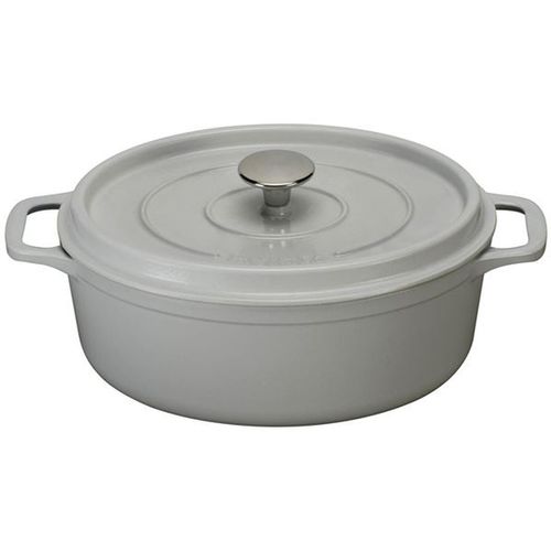 Invicta - Cocotte Ovale En Fonte Émaillée 27cm Gris - 403272