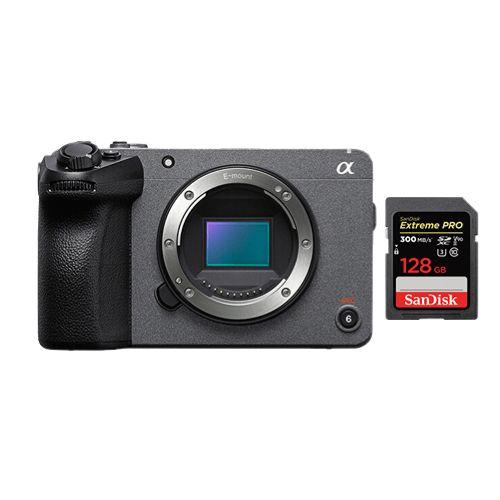 Caméra de cinéma numérique Sony FX30 + SanDisk 128 Go Extreme Pro SDXC UHS-II U3 300 Mo/s