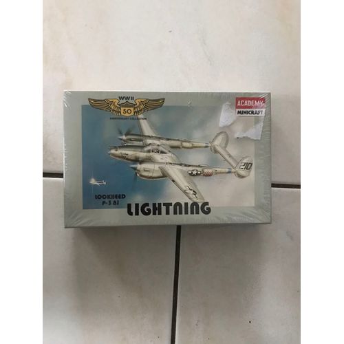 Maquette Avion Academy 1/144 4410 Lockheed P-38j Lightning -Academy