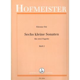 Etienne Ozi, Sechs Kleine Sonaten Für Zwei Fagotte Heft 2
