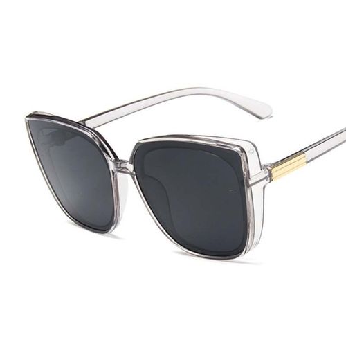 Lunettes De Soleil ?Il De Chat Vintage Pour Femmes",Lunettes De Soleil Miroir Noires,Grand Cadre,Cool,Sexy,Marque De Luxe,Designer,"Mode - Type Trans Gray