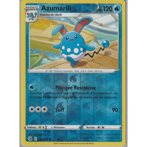 Carte Pokemon - Azumarill - 059/264 - Holo-Reverse - Eb8 Poing De Fusion -