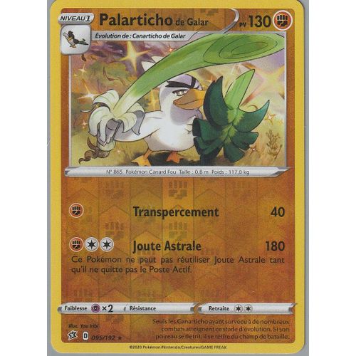 Carte Pokemon - Palarticho De Galar - 095/192 - Holo-Reverse - Eb2 Clash Des Rebelles -