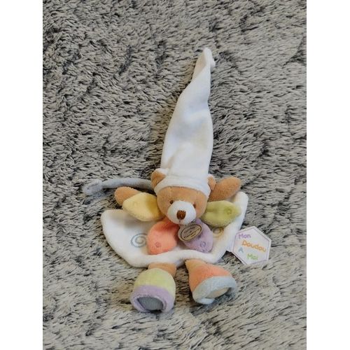 Doudou Ours Brun Et Pétales - Doudou Et Compagnie - Mon Doudou A Moi - Peluche Ourson Blanc