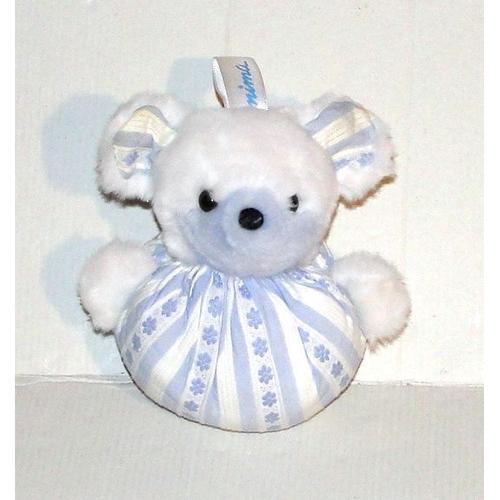 Doudou Ours Boule Anima Hochet Peluche Tissus