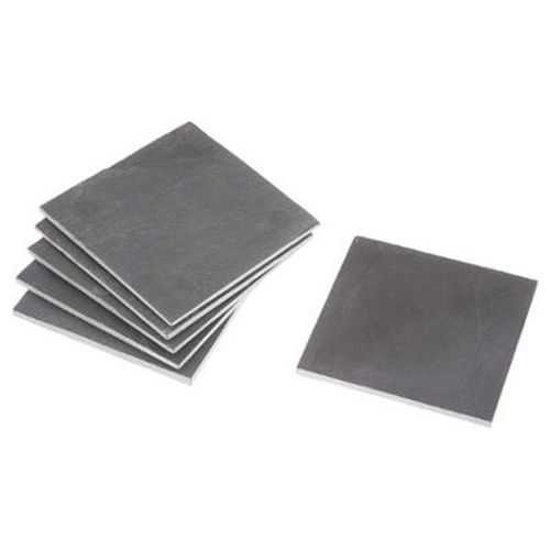 Lot De 6 Dessous De Verre "Ardoise" 10x10cm Gris
