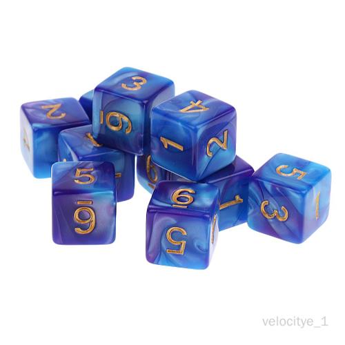 Paquet Cubes Ensemble D6 6 Pour Jeux De Table Dnd Jeux Club Jouez Accessoires Bleu Violet