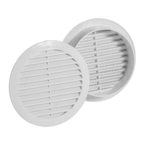 Grille à Encastrer Ronde Jardibric Grille de ventilation blanc Ø 100