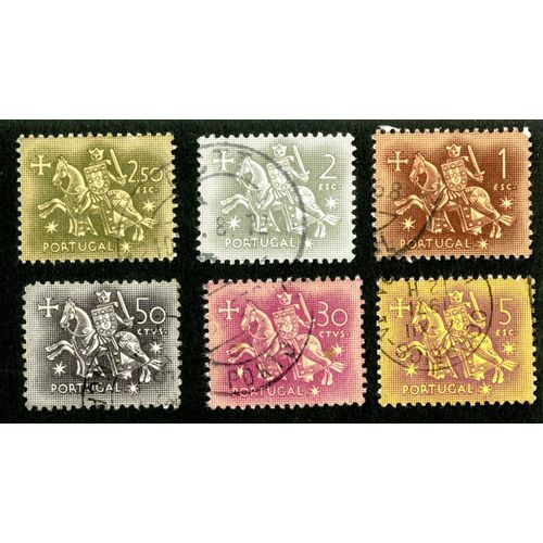 Six Timbres Oblitérés Portugal
