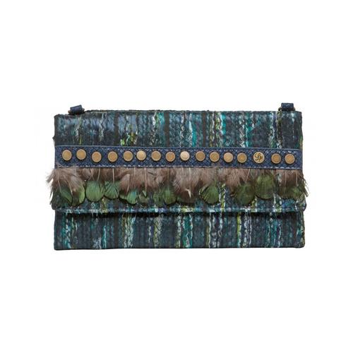 Pochette Loliipops Yaigle Wendy avec Plumes Bleu