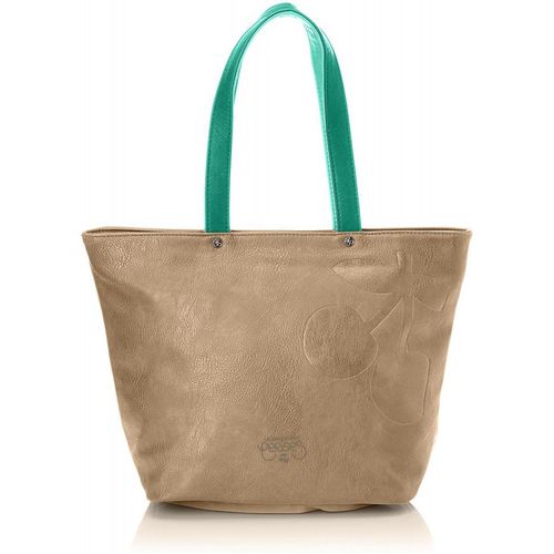 Le Temps des Cerises Sac Cabas Elegance 2 Mastic/Vert Clair