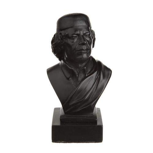 buste / statue en pierre du colonel libyen Mouammar Kadhafi 11,5 cm
