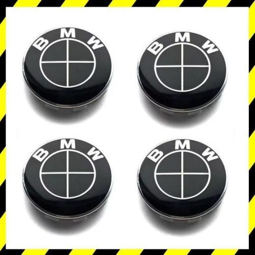 Lot De 4 Cache Moyeu Bmw Full Black 68mm - Mastershop