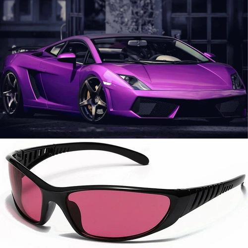 Lunettes De Soleil Unisexe Pour Hommes Et Femmes",Sport,Design De Marque,Miroir De Luxe,Vintage,Pour Cyclisme,Pour Conducteur,"Uv400 - Type C05 Black Purple Red