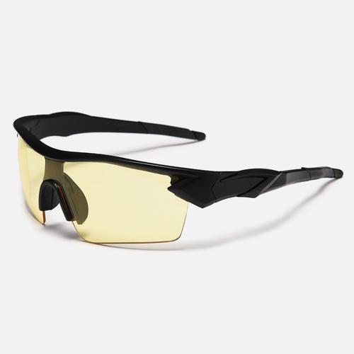 Lunettes De Soleil De Cyclisme Pour Hommes Et Femmes",Lunettes De Soleil De Sport En Plein Air,Lunettes De Vélo Rondes,Lunettes Coupe-Vent,"Lunettes Uv400 - Type Black Yellow