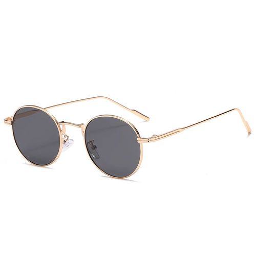 Lunettes De Soleil Dégradées Rondes Vintage Pour Femmes Et Hommes",Lunettes De Soleil Pour Femmes,Alliage Rétro,Nuances De Sites,"Mode - Type Gold Black #B