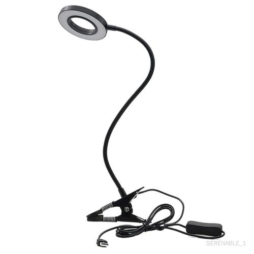 5x Led Lampe De Bureau, 8 Dioptrique Lampe Loupe Avec Clip, Réglable - De Lecture Avec Pince, Loupe Pour Lire, Étudier, Artisanat