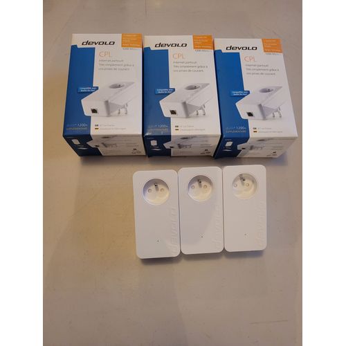 Pack de 3 x Devolo dLAN 1200+ - Adaptateur CPL 1200 Mbits/s
