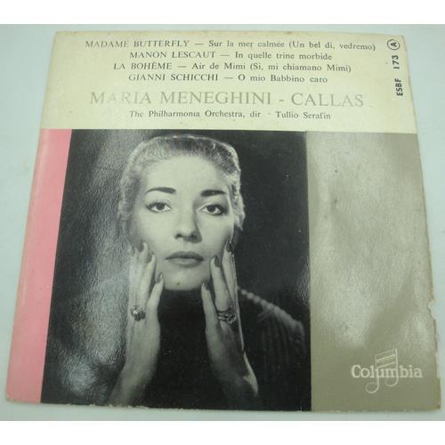 Maria Meneghini-Callas/Serafin - Madame Butterfly/Manon Lescaut Ep 7" Columbia