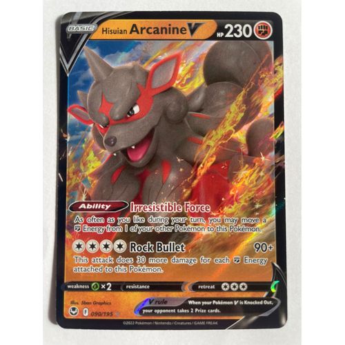 Hisuian Arcanine V 90/195 Holo Ultra Rare 