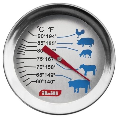 Ibili Thermomètre À Sonde Pour Viandes, Fil Chromé, Gris