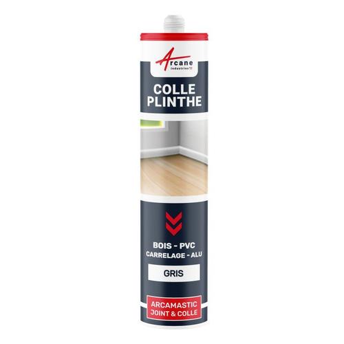 Colle plinthe bois et carrelage pose facile Gris - RAL 7004 12 x 290 ML