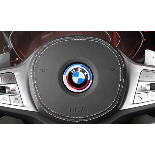 Logo Emblème Volant Bmw 45mm 50eme Anniversaire
