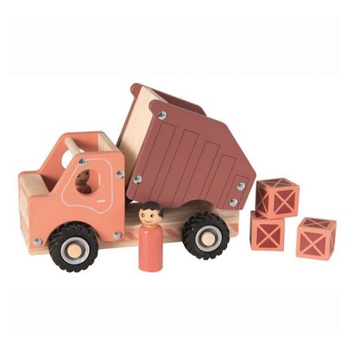 Grand Camion En Bois Avec 3 Containeurs