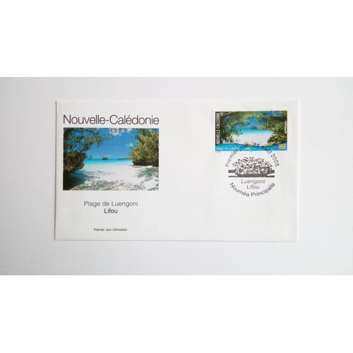 Nouvelle-Calédonie 2005 Enveloppe 1er Jour Avec Un Timbre Paysage Plage De Luengoni À Lifou