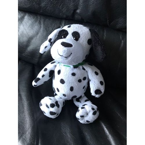 Kinder Ferrero Doudou Peluche Chien Dalmatien Noir Blanc 24cm