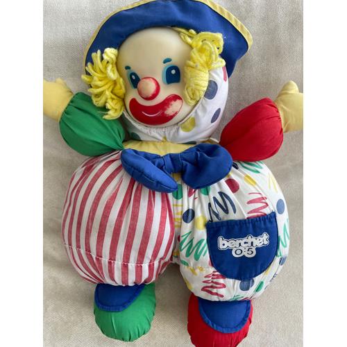 Peluche Clown Berchet 0:5 Vintage Rayé