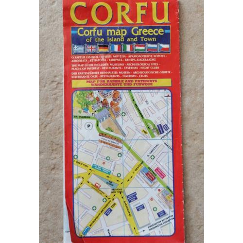 Corfu Carte Routière Et Guide