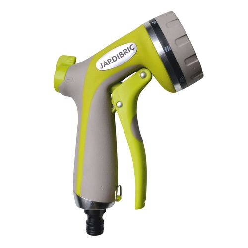 Pistolet Métal Jardibric Gainé Double Gomme 7 Jets Gamme Ergonomique