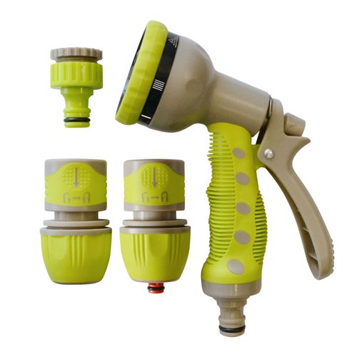 Set de Pistolet d'Arrosage Jardibric 7 Jets + 2 raccords