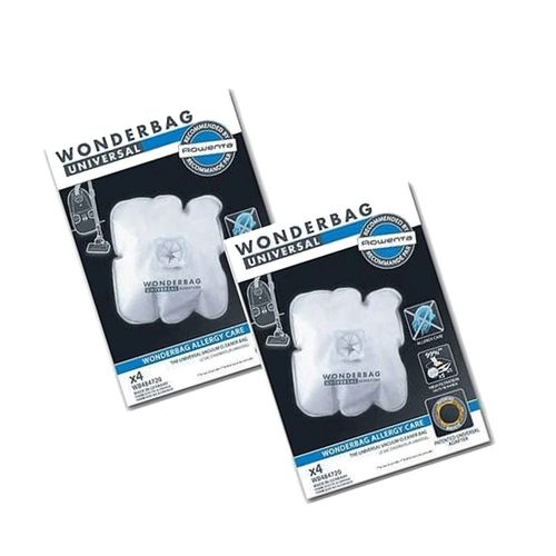 Lot de 2 boites (8 sacs universels) Aspirateur (WB484720 MOULINEX ROWENTA TEFAL CALOR)