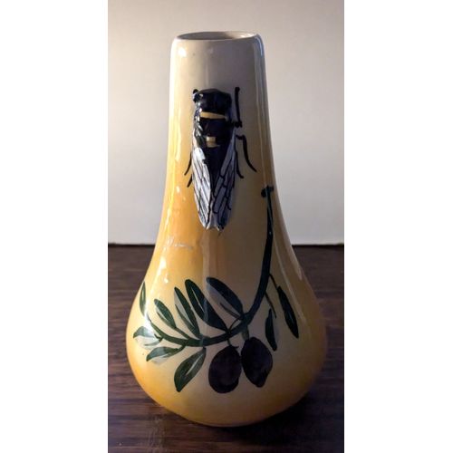 Vase/Soliflore Cigale En Céramique Signé Sicard