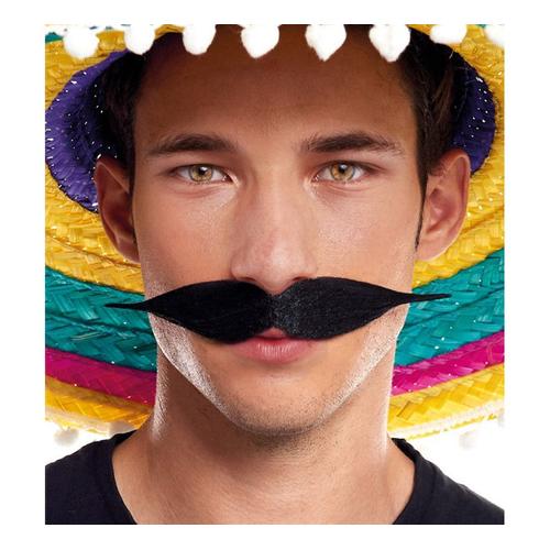 Moustache Mexicaine Noire Droite